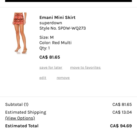 Revolve: Superdown - Emani Mini Skirt (New) - Picture 5 of 5